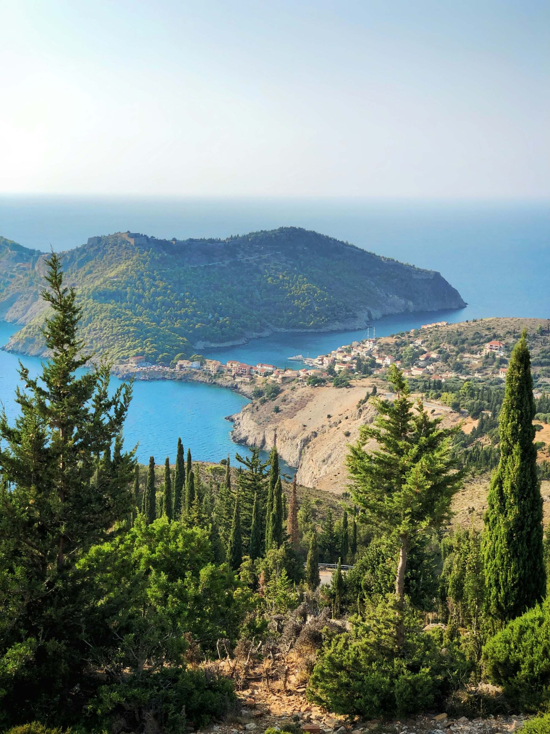 Adventurers discovering natural wonders and caves in Greece.