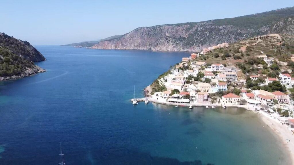 Adventurers discovering natural wonders and caves in Greece.