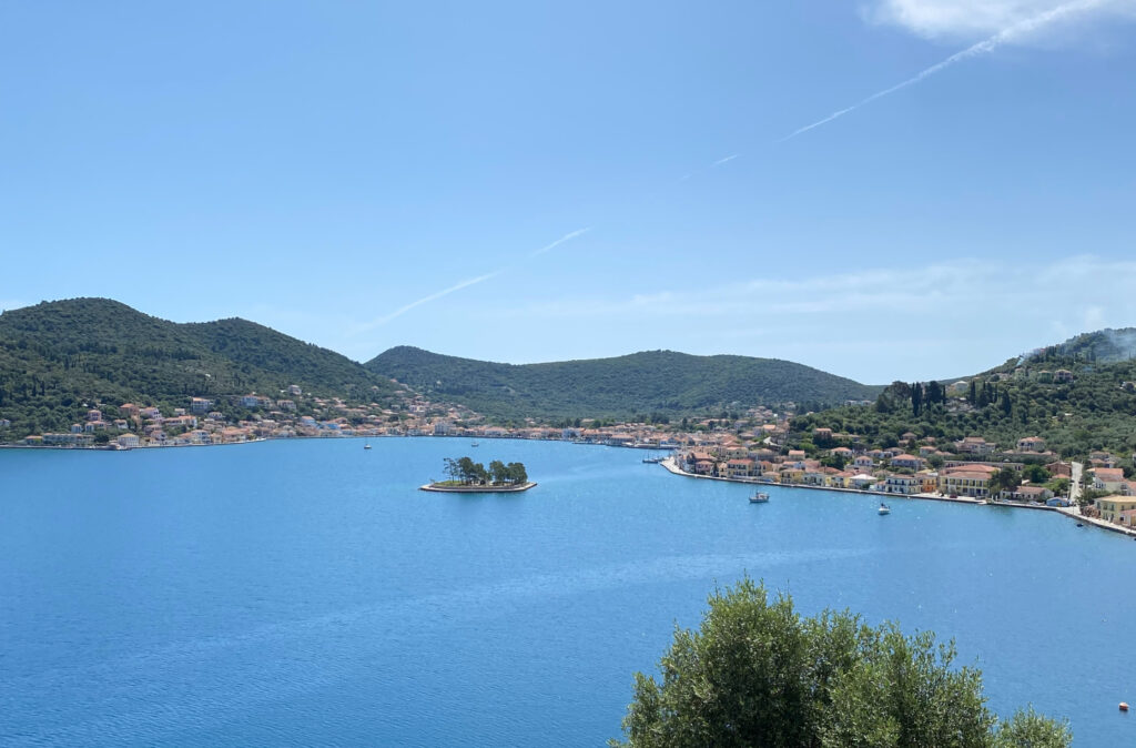 Adventurers discovering natural wonders and caves in Greece.