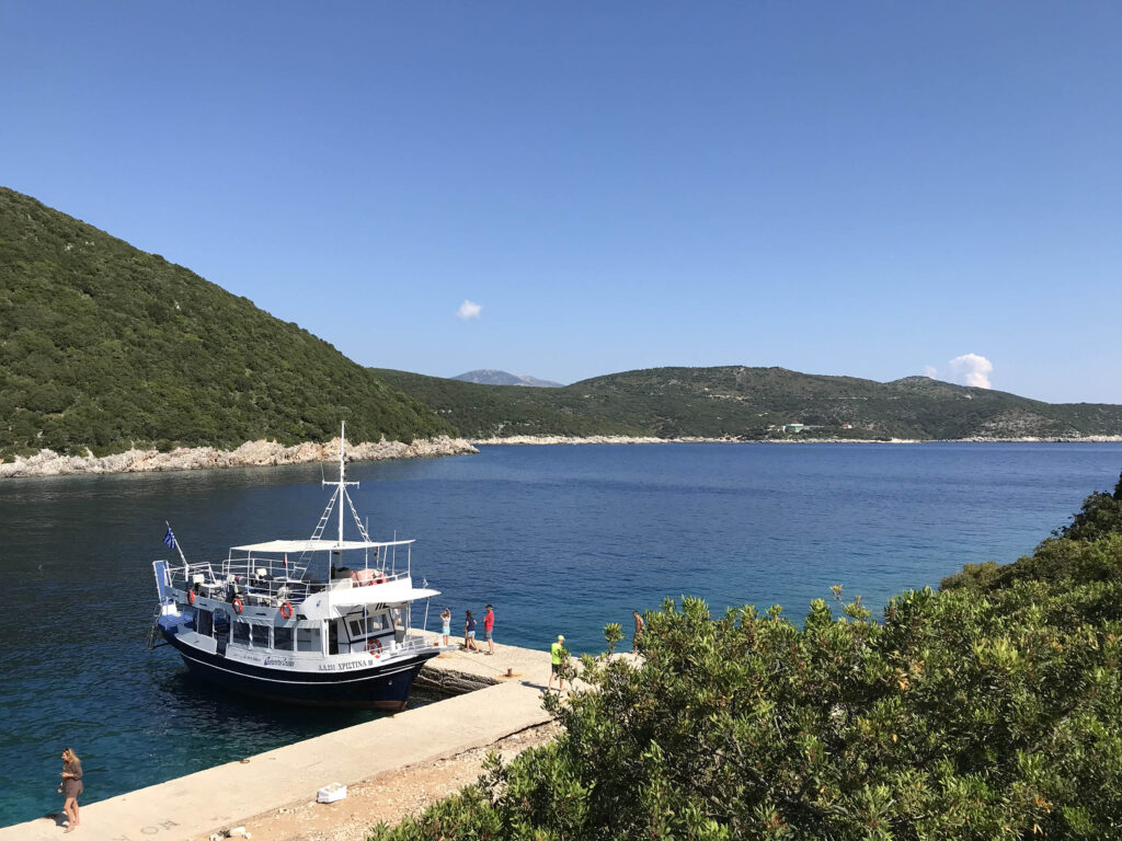 Adventurers discovering natural wonders and caves in Greece.